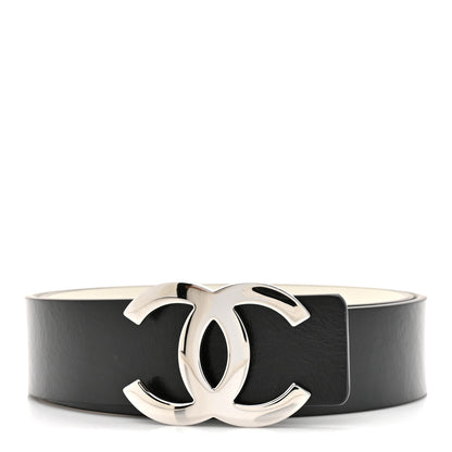 Chanel Calfskin CC Reversible Belt 80 32 Black White 1 of 5