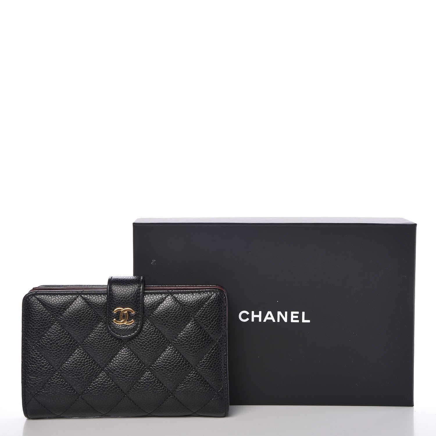 Chanel Caviar Quilted Zipped Pocket Wallet Black 10 of 10
