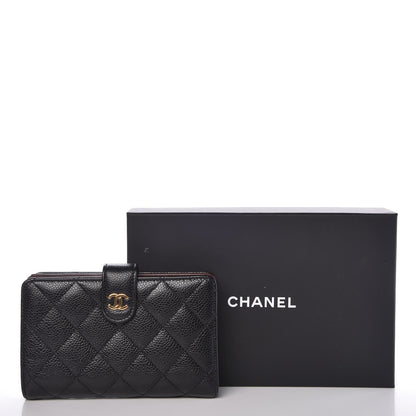 Chanel Caviar Quilted Zipped Pocket Wallet Black 10 of 10