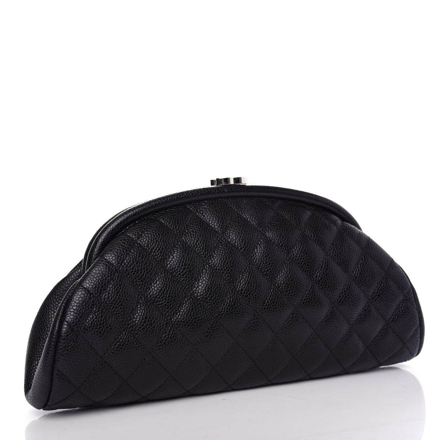Caviar Quilted Timeless Clutch Black