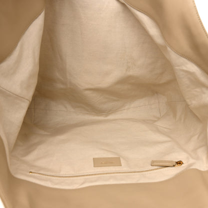 Saint Laurent Nubuck Suede Quilted Maxi Icare Shopping Tote Safari Beige 6 of 12