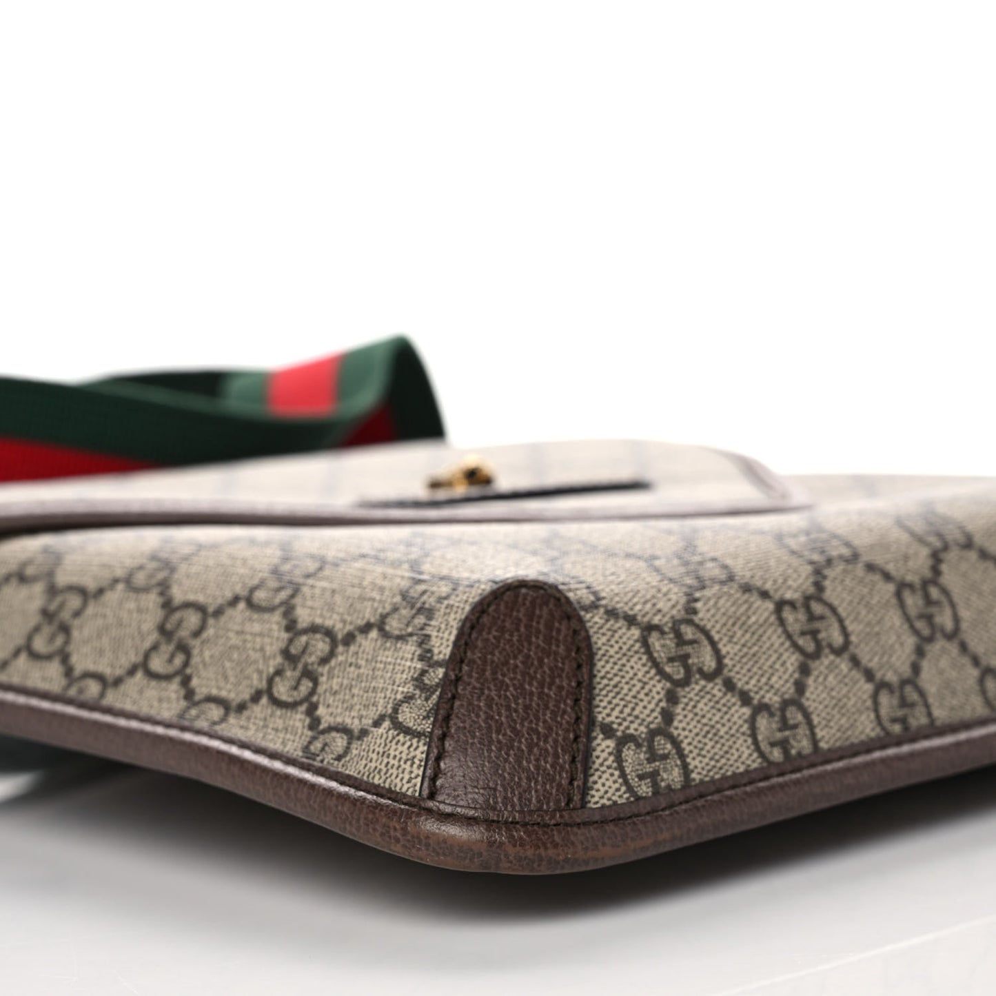 GG Supreme Monogram Web Medium Neo Vintage Flap Messenger Bag Beige New Acero