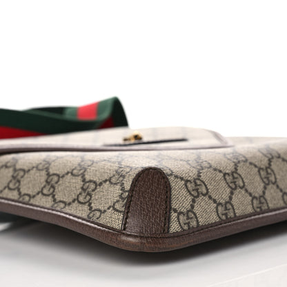 Gucci GG Supreme Monogram Web Medium Neo Vintage Flap Messenger Bag Beige New Acero 10 of 13