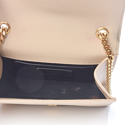 Saint Laurent Grain De Poudre Small Monogram Kate Satchel Nude Powder 5 of 12