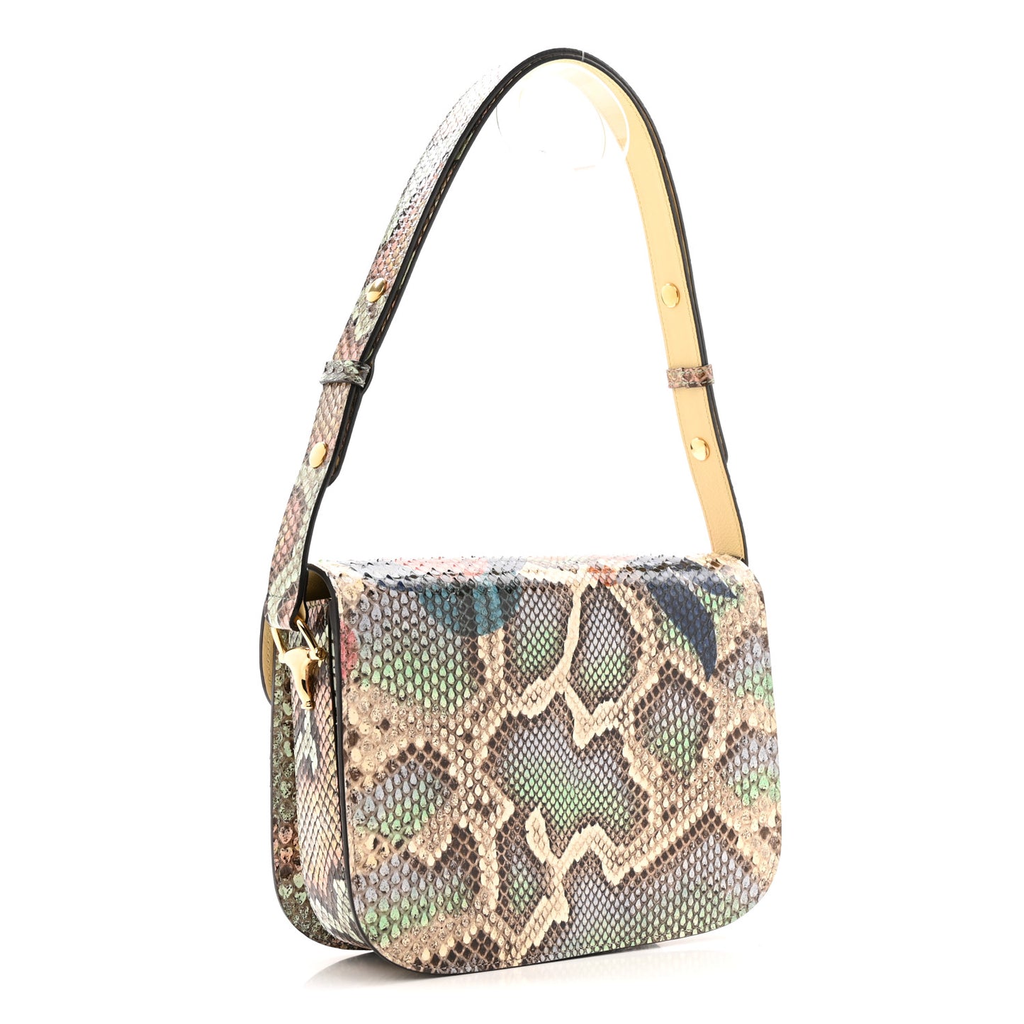 Snakeskin Horsebit 1955 Shoulder Bag Multicolor