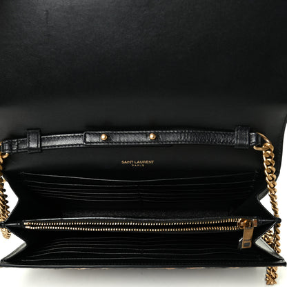 Saint Laurent Calf Hair Monogram Chain Wallet Leopard 5 of 9