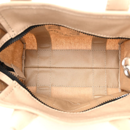 Marc Jacobs Cotton Canvas Mini The Traveler Tote Bag Beige 5 of 9