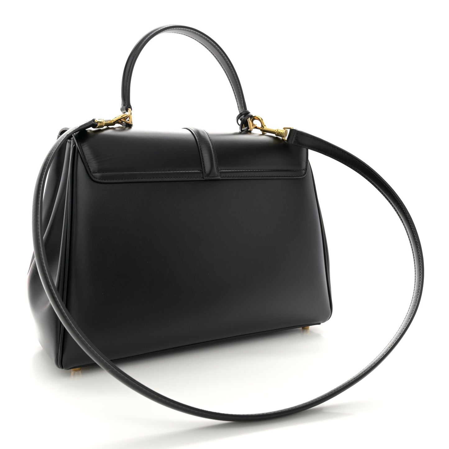 Grained Calfskin Classique 16 Top Handle Bag Black