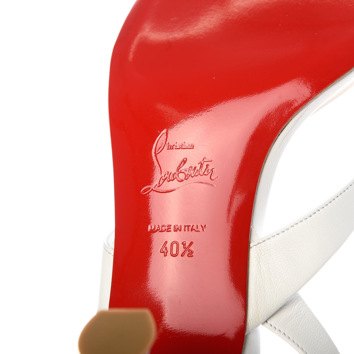 Christian Louboutin Kid Taralita 55 Thong Sandals 40.5 White 7 of 9