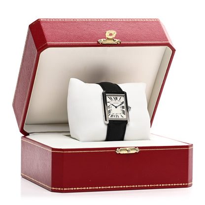 Cartier Stainless Steel Calfskin 27mm Tank Solo Quartz Watch 6 of 6