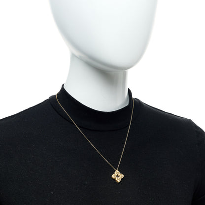 Roberto Coin 18K Yellow Gold Diamond Medium Venetian Princess Flower Pendant Necklace 2 of 5