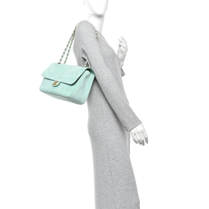 Chanel Suede Calfskin Small Souplissimo Maxi Flap Green 2 of 10