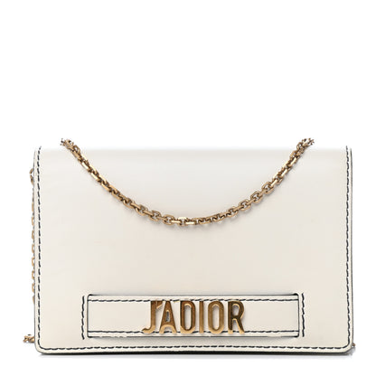 Christian Dior Calfskin J'Adior Wallet on Chain Pouch Off White 1 of 12