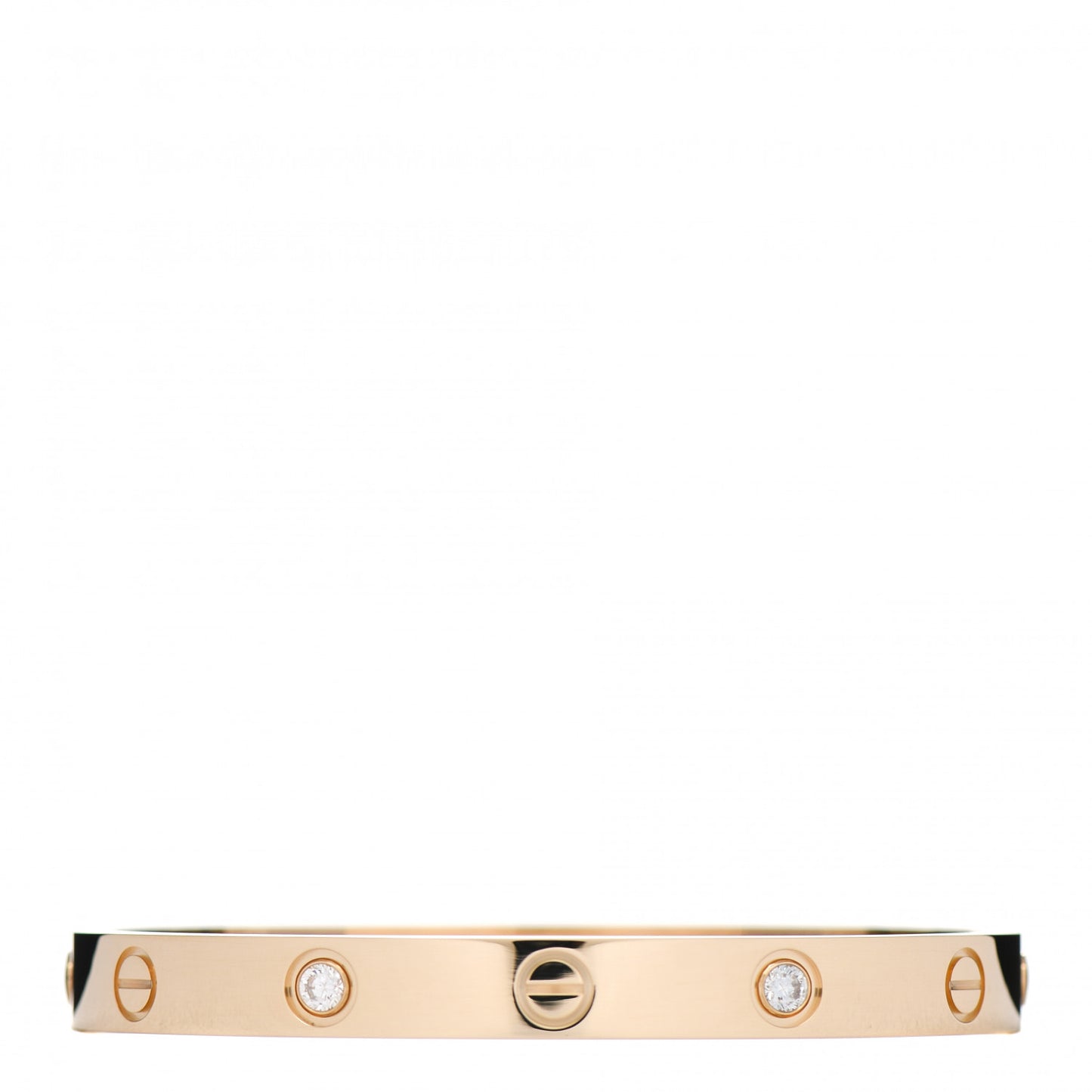18K Yellow Gold 4 Diamond LOVE Bracelet 16