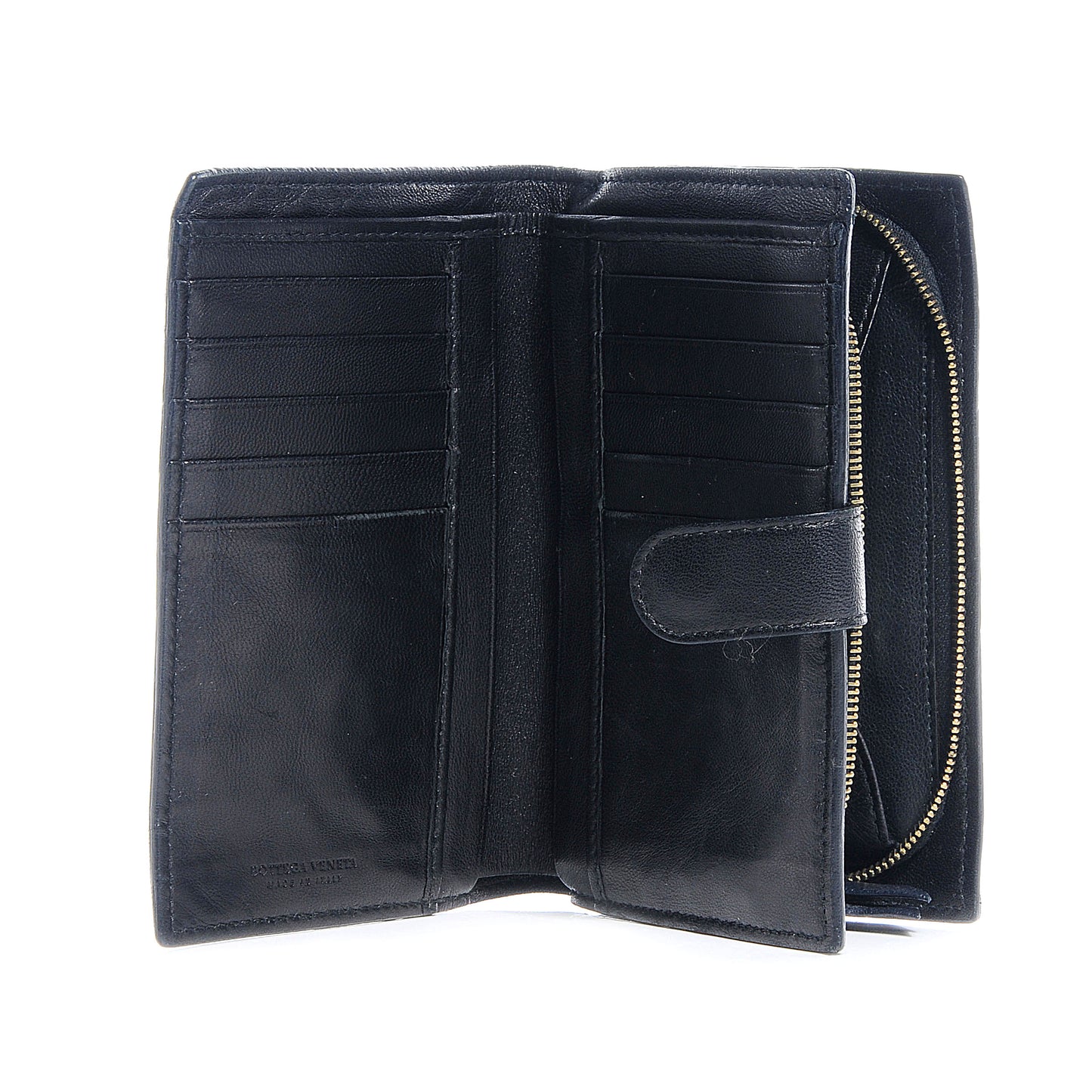 Nappa Intrecciato French Wallet Nero Black