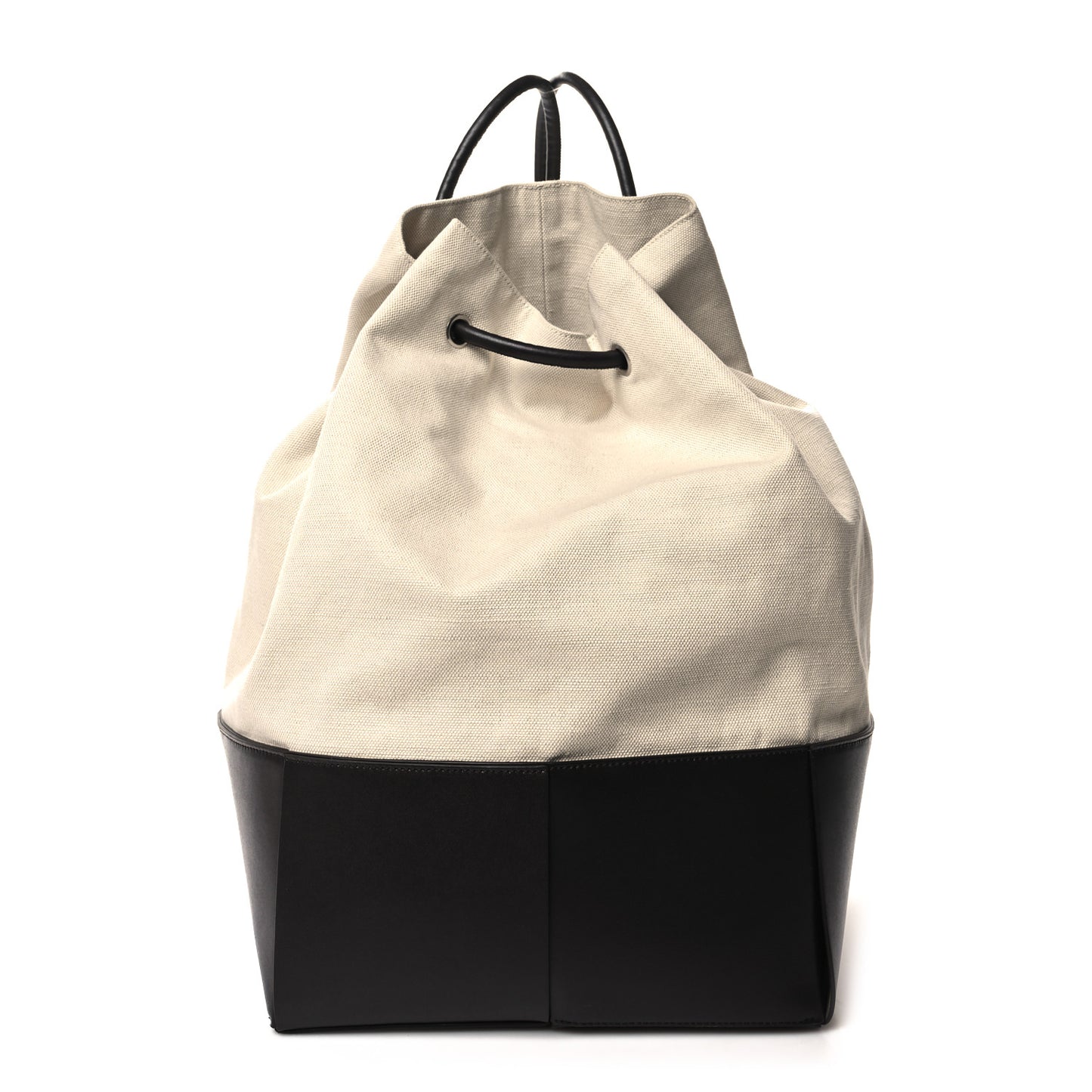 Canvas Calfskin Intrecciato Arco Sailor Backpack Natural Fondant