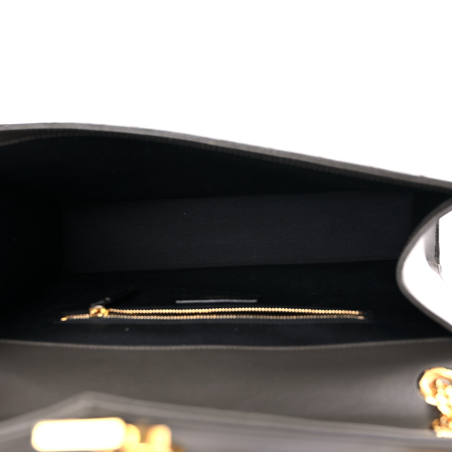 Grain De Poudre Matelasse Chevron Large Monogram Satchel Bronze
