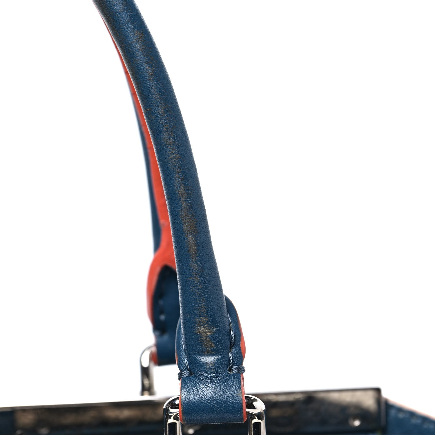 Fendi Vitello Dolce Century Petite 3Jours Tote Pavone 8 of 11