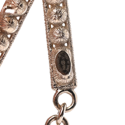 Chanel Crystal Cha-Nel Logo Drop Earrings Gold 4 of 4