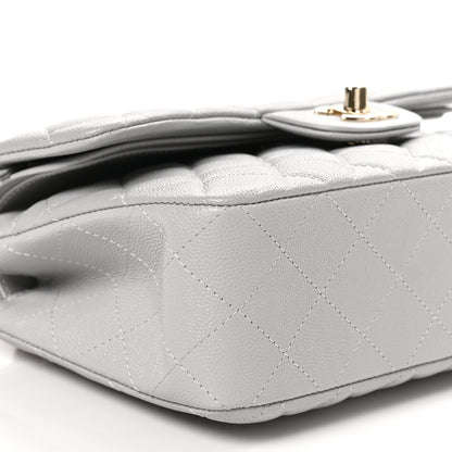 Chanel Caviar Quilted Small Double Flap Grey 9 of 10