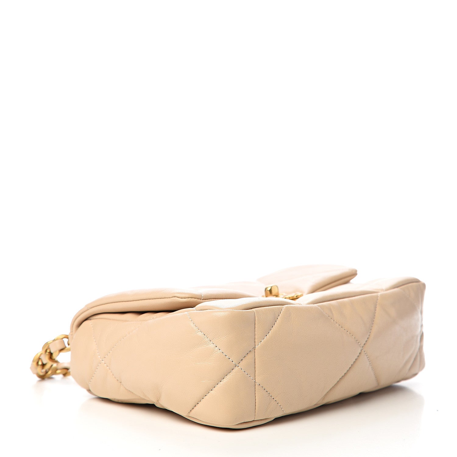 Chanel Lambskin Quilted Medium 19 Flap Beige 3 of 10
