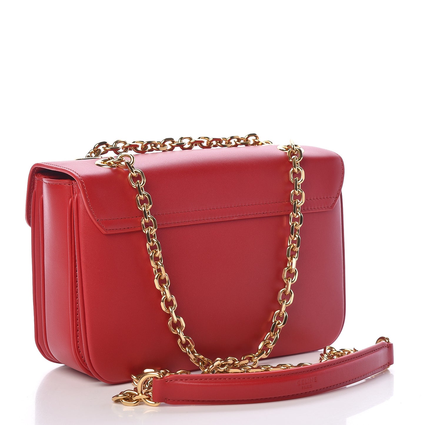 Shiny Calfskin Medium C Bag Red