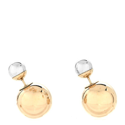 Christian Dior Mise En Dior Tribal Earrings Silver Gold 1 of 4