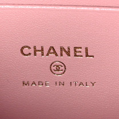 Chanel Calfskin Crocodile Embossed Crococo Exoticoco Vanity With Chain Light Pink 6 of 11