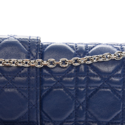 Christian Dior Lambskin Cannage New Lock Pouch Blue 9 of 9