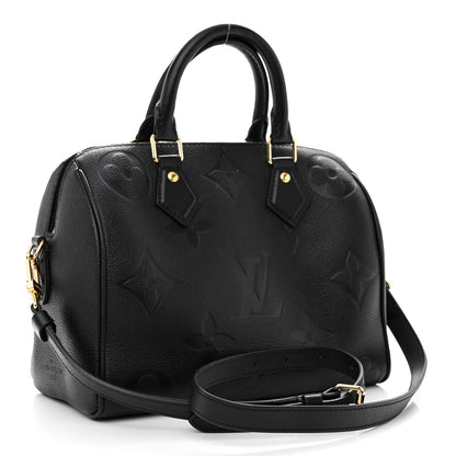 Louis Vuitton Empreinte Monogram Giant Speedy Bandouliere 25 Black 3 of 10