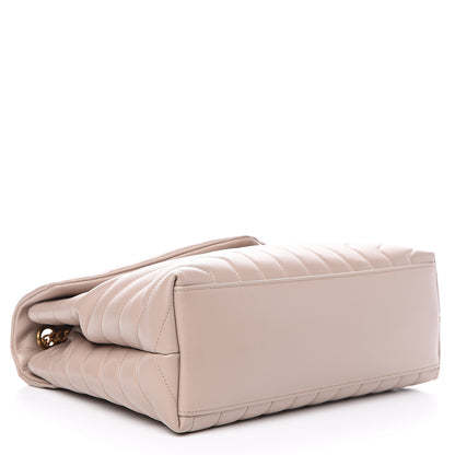Saint Laurent Calfskin Y Quilted Monogram Medium Loulou Chain Satchel Light Natural 3 of 11