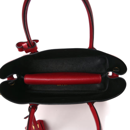Prada Saffiano Cuir Medium Double Bag Fuoco Black 5 of 11