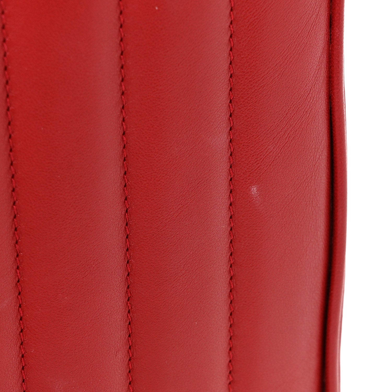 Saint Laurent Lambskin Matelasse Monogram Medium Vicky Chain Bag Rouge Eros 11 of 12