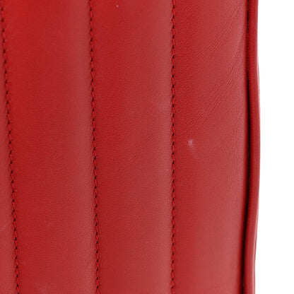 Saint Laurent Lambskin Matelasse Monogram Medium Vicky Chain Bag Rouge Eros 11 of 12