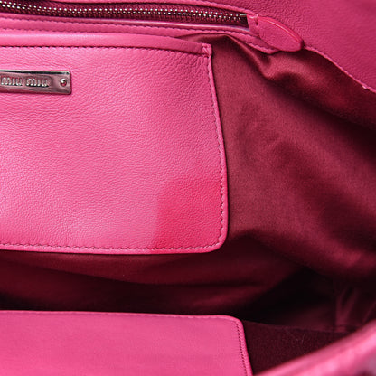 Miu Miu Nappa Matelasse Swarovski Crystal Tote Fuxia 14 of 14