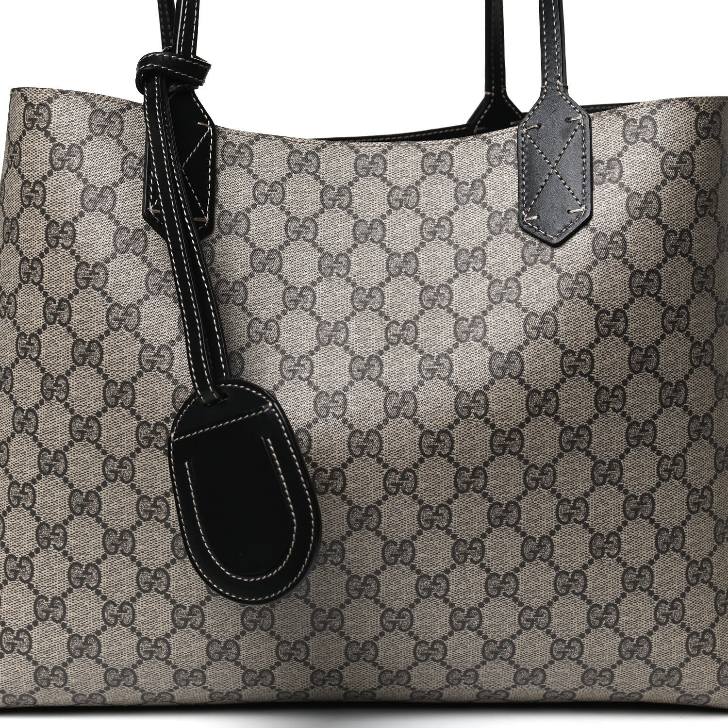 Gucci Calfskin GG Supreme Monogram Medium Reversible Tote Black 13 of 23