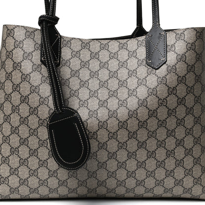 Gucci Calfskin GG Supreme Monogram Medium Reversible Tote Black 13 of 23