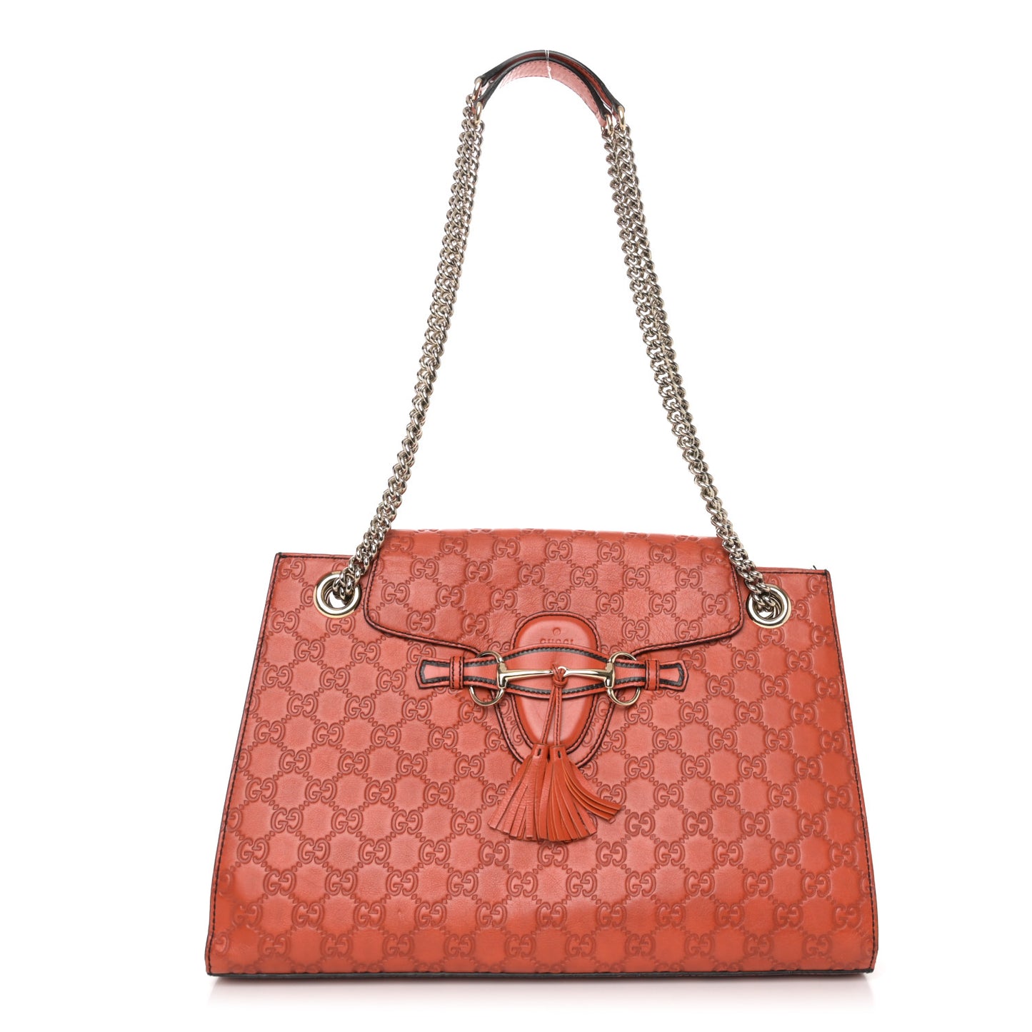 Guccissima Large Emily Chain Shoulder Bag Sun Orange