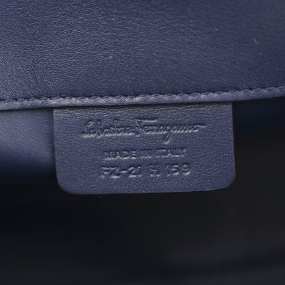 Salvatore Ferragamo Calfskin Studio Bag Navy 6 of 9