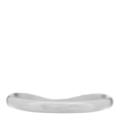 Tiffany Platinum Diamond Elsa Peretti Curved Wedding Band Ring 48 4.5 3 of 7