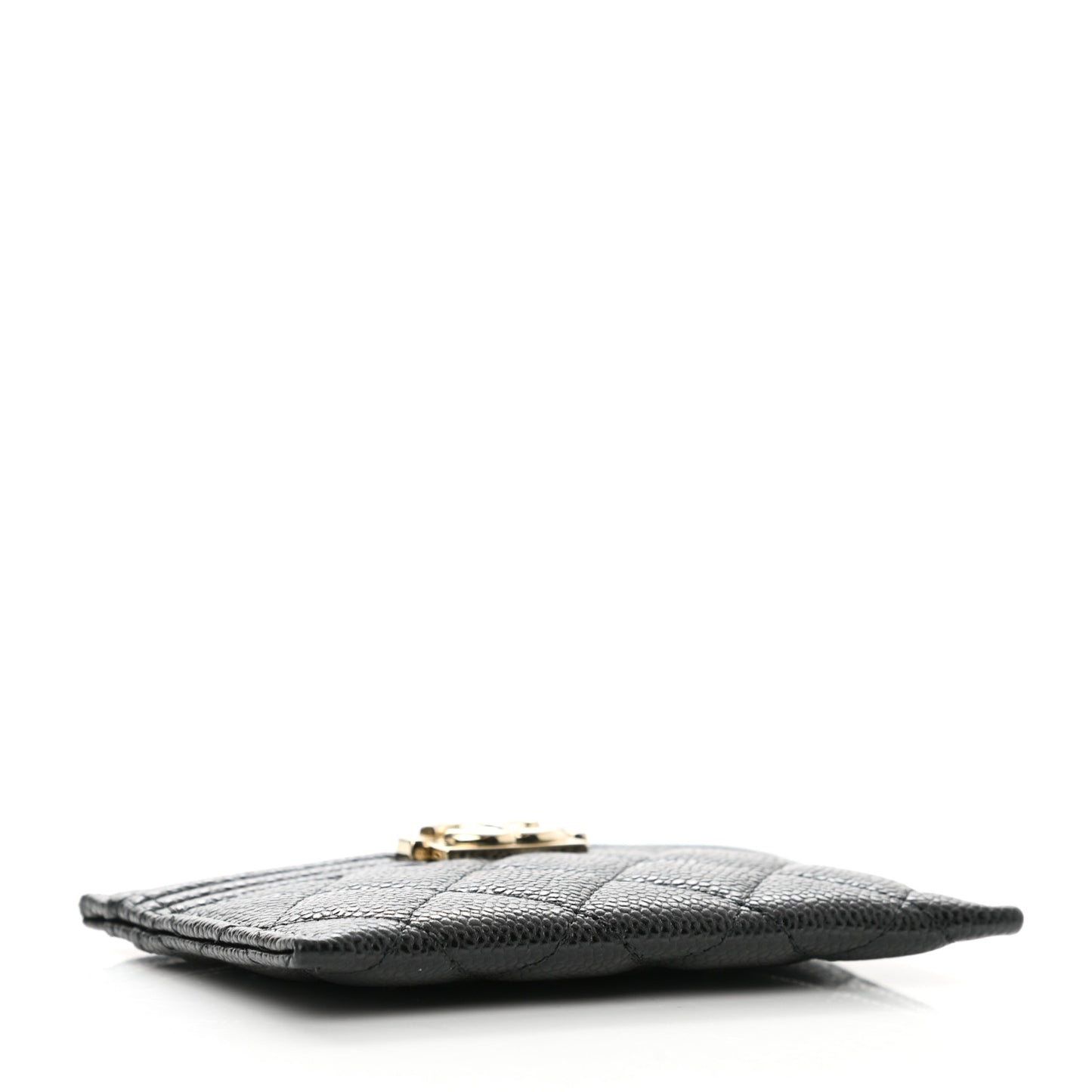 Caviar Quilted Boy Card Holder Black