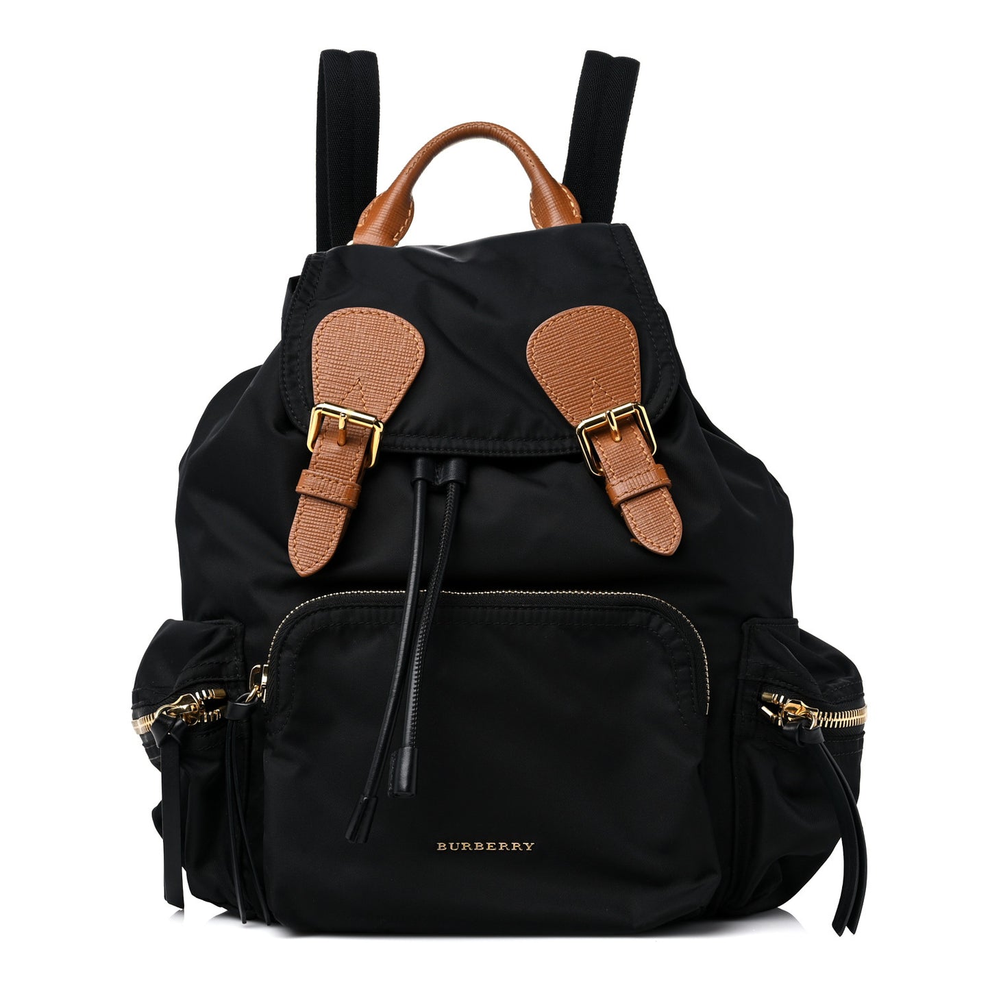 Nylon Medium Rucksack Backpack Black