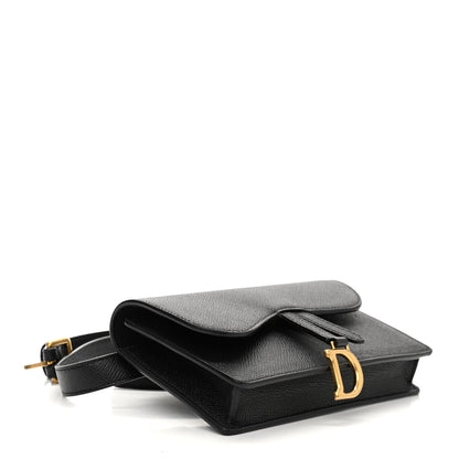 Christian Dior Grained Calfskin Saddle Belt Bag Black 3 of 8