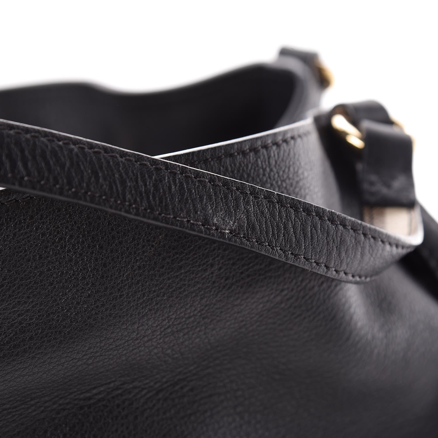 Burberry Calfskin Haymarket Check Small Canterbury Tote Black 19 of 19