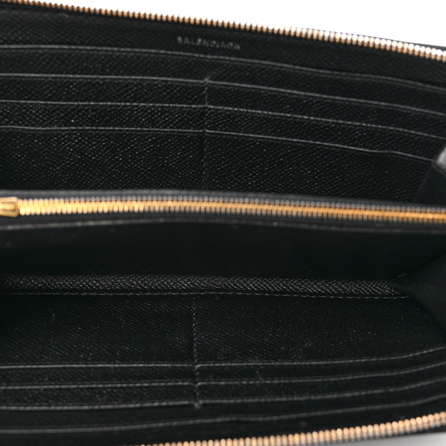 Balenciaga Grained Calfskin BB Continental Zip Around Wallet Black 5 of 9