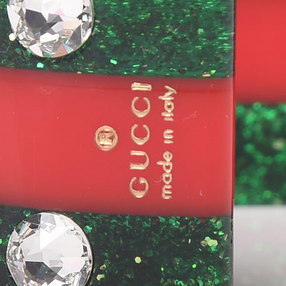 Gucci Crystal Web Cuff 16 Green Red 4 of 5