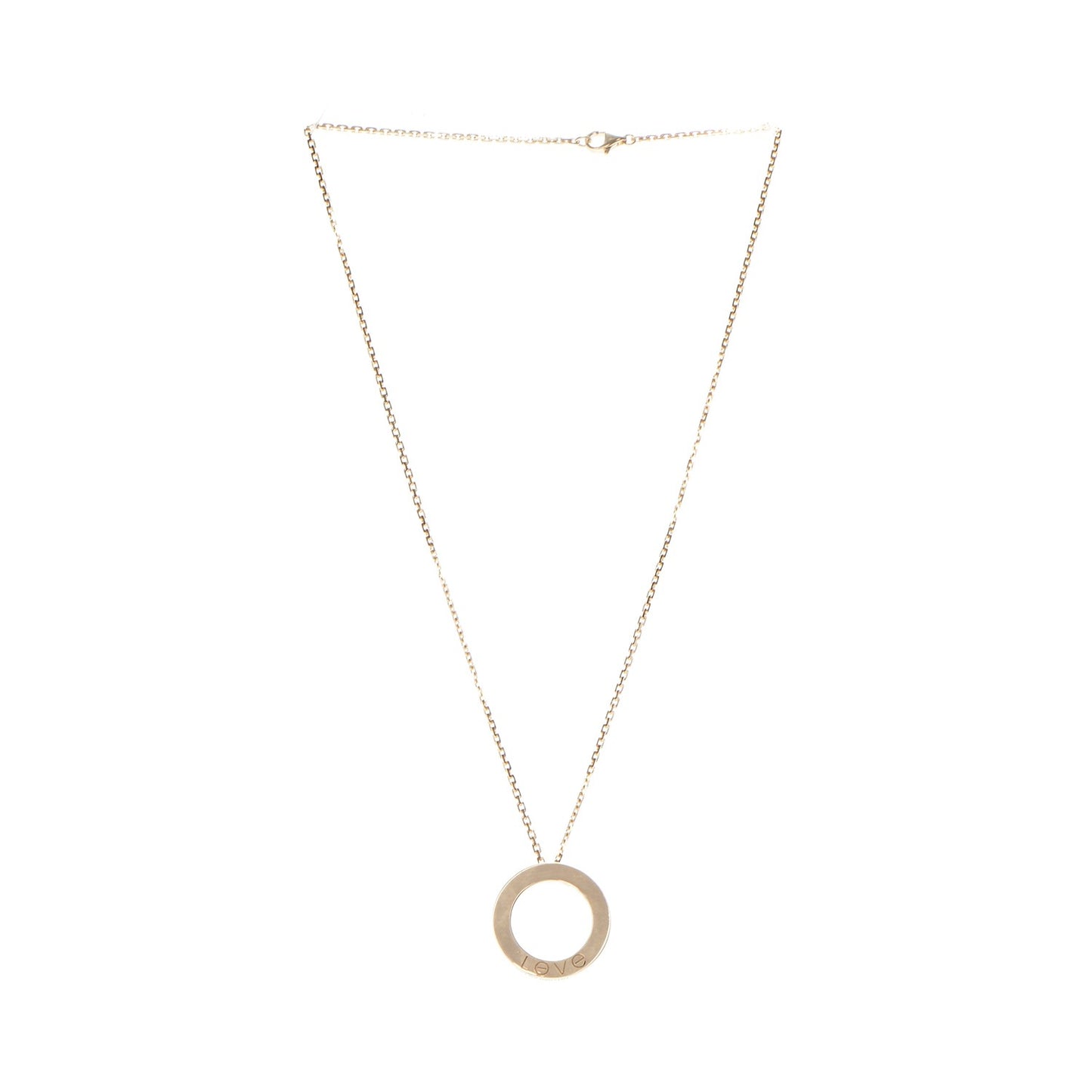 18K Yellow Gold LOVE Pendant Necklace
