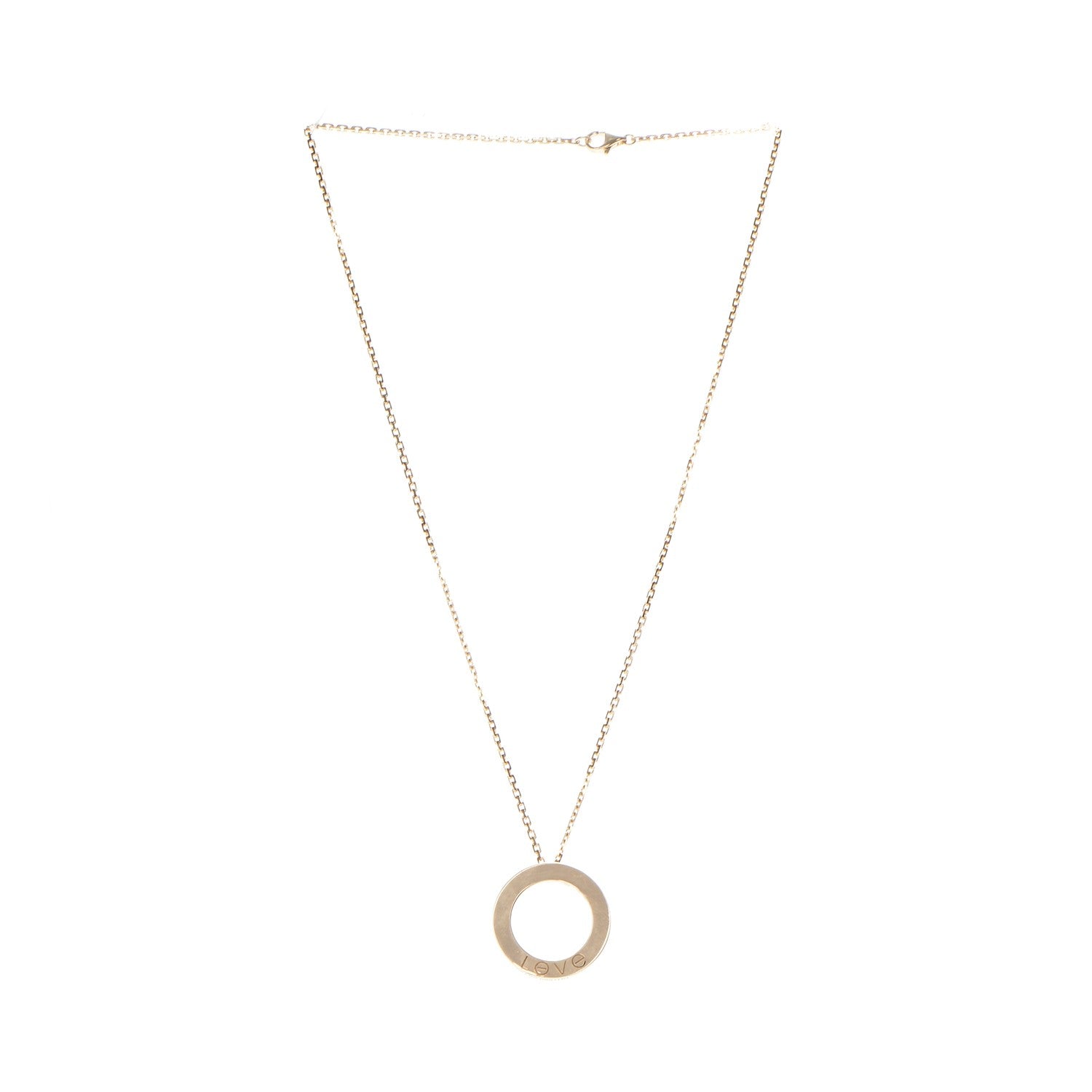 Cartier 18K Yellow Gold LOVE Pendant Necklace 4 of 8