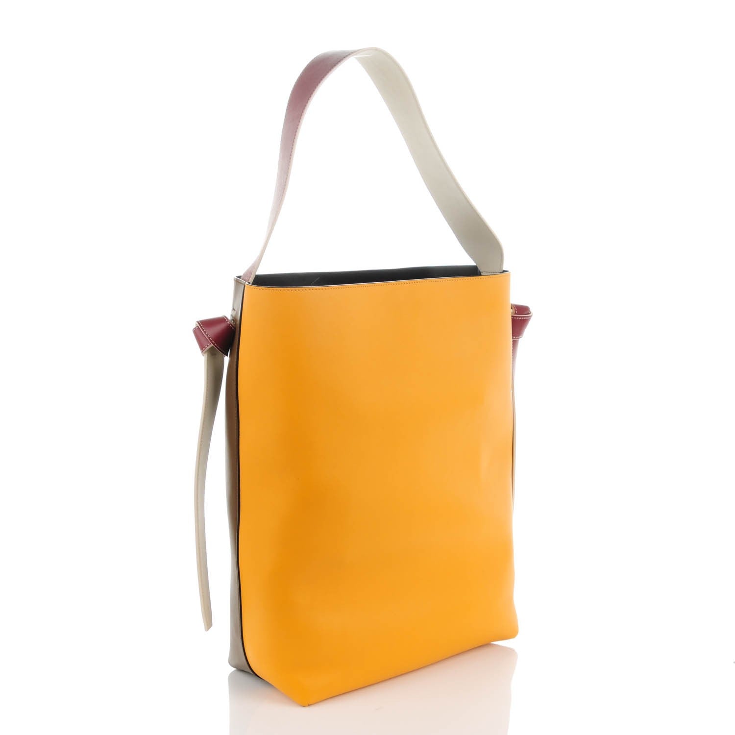 Celine Shiny Smooth Calfskin Small Twisted Cabas Moss Green Daffodil 3 of 8