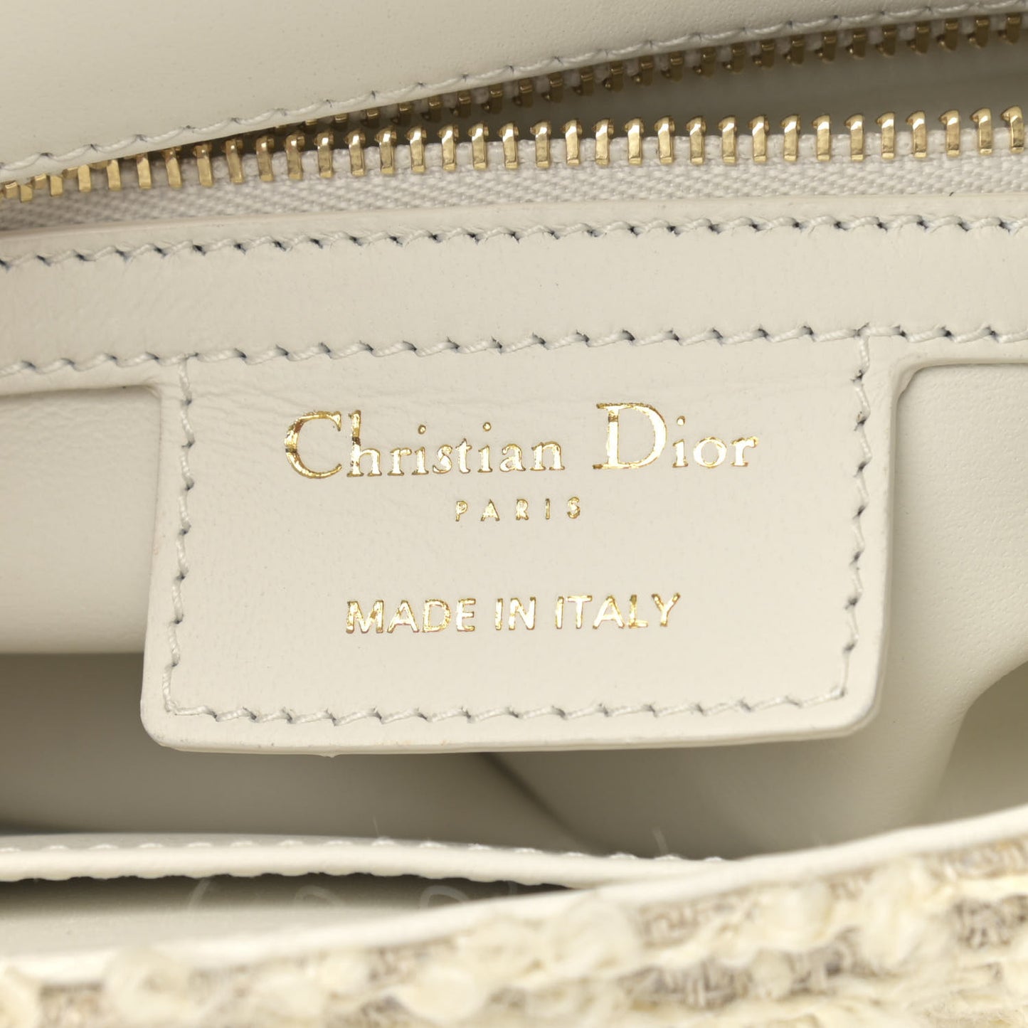Tweed Cannage Small Caro Bag White